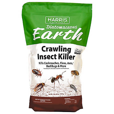 Diatomaceous earth crawling insect killer